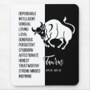 Search for zodiac taurus mousepads Horoscope