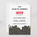 Recherche de superhéros invitations Superhero