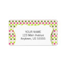 Search for pink and green return address labels Trendy