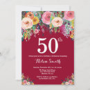 Search for burgundy 50th birthday invitations Adult birthday party