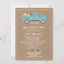 Recherche de camion bleu baby shower invitations Bébé