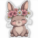 Search for kawaii flower stickers Easter bunny