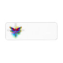 Search for rainbow butterfly return address labels Watercolor