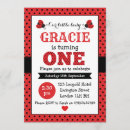 Search for ladybug 1st birthday invitations Pink