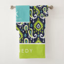 Search for navy and green bath towels Boho