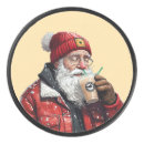 Search for santa hockey pucks Snow