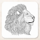 Recherche de tête lion dessous de verres Zen griffonnage