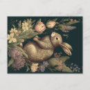 Recherche de motif lapin cartes postales Floral