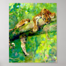 Recherche de peinture jungle posters Chat