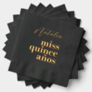 Search for quinceanera napkins Black