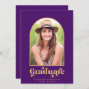 Search for purple graduation invitations Purple and gold