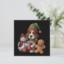 Search for basset christmas cards Santa claus