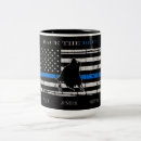 Search for thin blue line flag mugs Back the blue