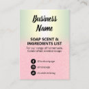 Search for scented business cards Handmade