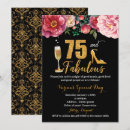 Search for 75 and fabulous invitations Black
