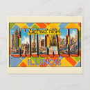 Search for greetings from chicago postcards Illustration