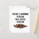 Recherche de café de matin cartes postales Accro au café