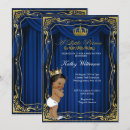 Search for royal blue gold baby shower invitations Crown