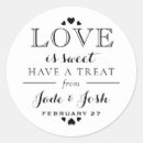 Search for black heart wedding stickers Love is sweet