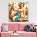 Search for horse canvas prints Cowboy
