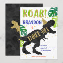 Search for three rex boy invitations Roar