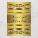 Search for golden 50th birthday invitations Womans