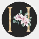 Search for letter h monogram stickers Floral