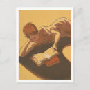 Search for boy reading postcards Vintage