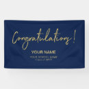 Search for navy blue graduation banners Gold