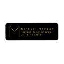 Search for monogram save the date return address labels Black