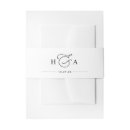 Search for black wedding invitation belly bands Black and white