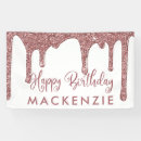 Search for rose gold banners Birthday