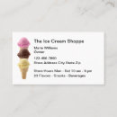 Search for ice cream shop business cards Retail