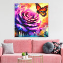 Search for purple butterfly canvas prints Floral