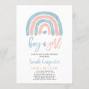 Search for rainbow gender reveal invitations He or she