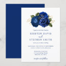 Search for royal blue floral wedding invitations Navy