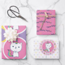 Search for unicorn cat wrapping paper Kawaii