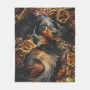 Search for dog portrait blankets Dachshund