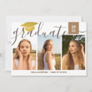 Search for photo collage graduation invitations Gold