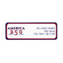 Search for red white and blue return address labels Independence celebration