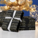 Search for happy wedding anniversary wrapping paper Black