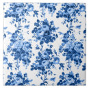 Search for blue white floral tiles Vintage botanical