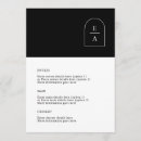 Recherche de monogram mariage menus Noir et blanc