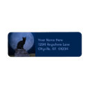 Search for full moon return address labels Black cat
