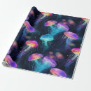 Search for jellyfish wrapping paper Illustration