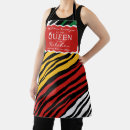 Search for green black stripe aprons Red