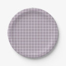 Search for purple gingham paper plates Girl baby shower
