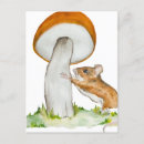Search for wild mushrooms postcards Autumn