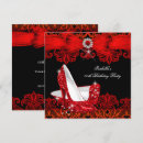 Search for red stiletto invitations Glitter