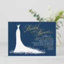 Search for navy and gold bridal shower invitations For her